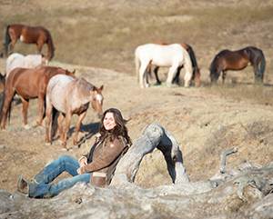 Neda DeMayo at RTFs American Wild Horse Sanctuary Photo by Meg Frederick 