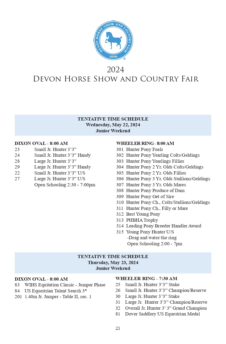 2024 Devon Prize List Schedule page 0001
