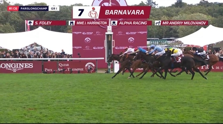 Russells Barnavera winning Prix de lOpera