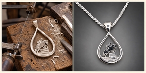 Treasure 3Before and after Show Jumper Teardrop Pendant