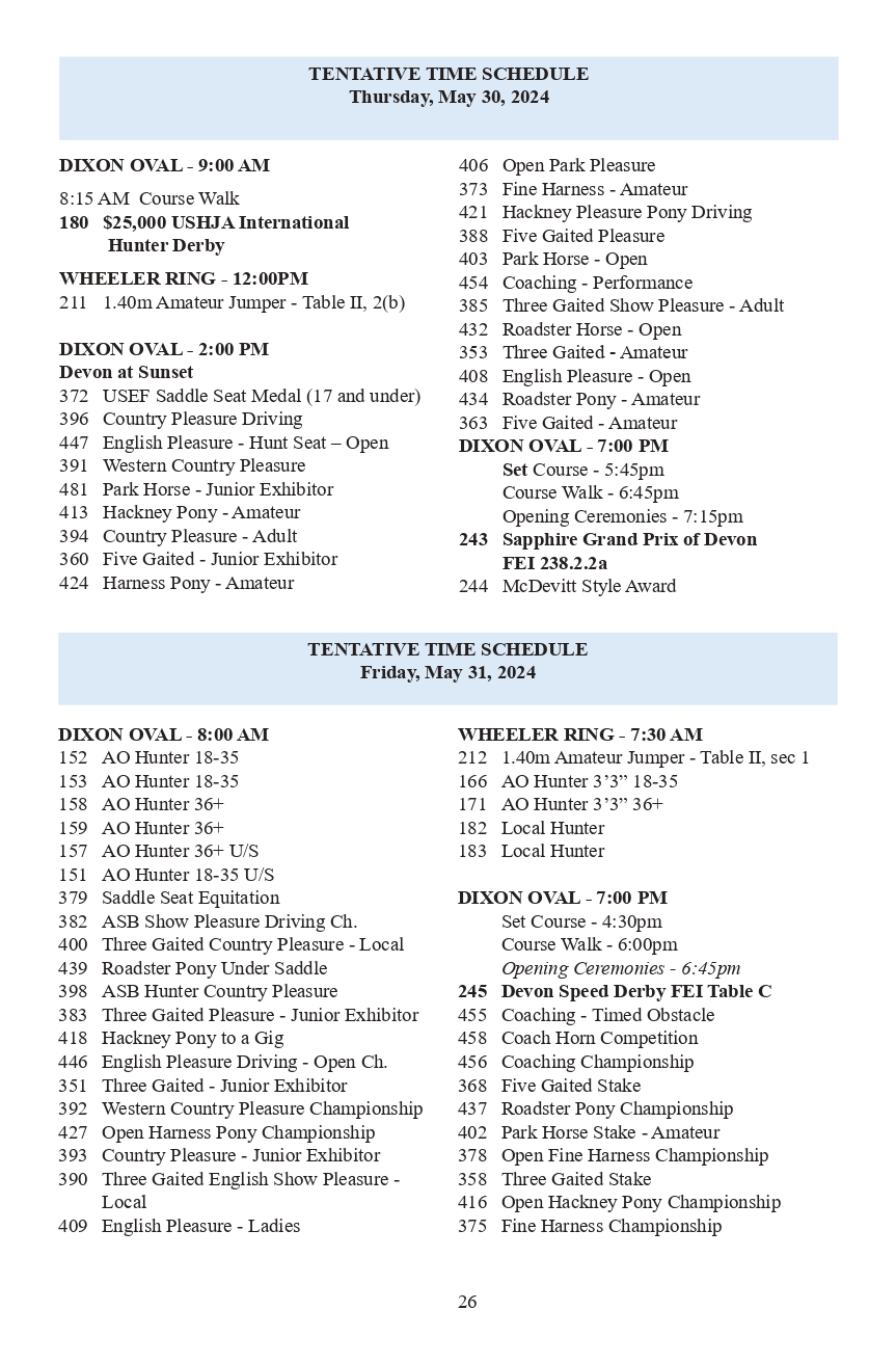 2024 Devon Prize List Schedule page 0006