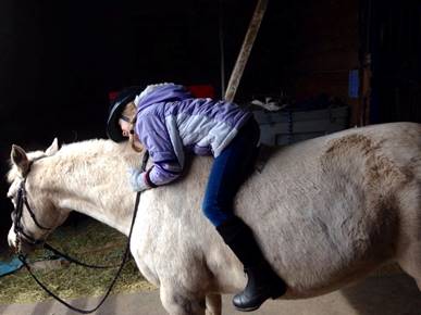 Kids love her pony